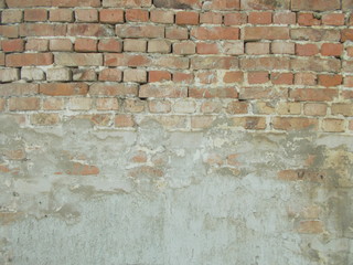 Old brick wall. Background for interior design.