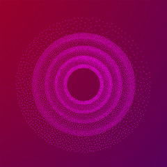 Dotwork Halftone low poly style geometrical object tube. Engraving Vector Illustration.