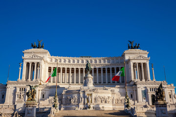 Fototapeta na wymiar Vittorio Emanuele II Monument also called Altare della Patria a monument built in honor of Victor Emmanuel II the first king of a unified Italy