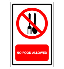 No Food Allowed Symbol Sign, Vector Illustration, Isolate On White Background Label .EPS10