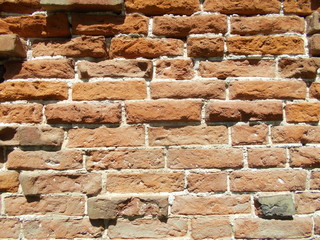 Old brick wall. Background for interior design.