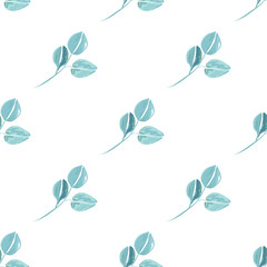 Trendy foliage eucalyptus pattern, great design for any purposes. Botanical vector illustration.