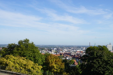 Fototapeta na wymiar a old castle in Bielefeld on the top