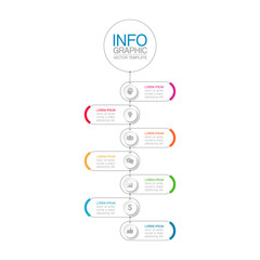 Vector iInfographic template for business, presentations, web design, 7 options.