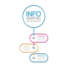 Vector iInfographic template for business, presentations, web design, 3 options.