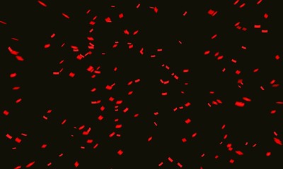 Confetti during holiday celebration