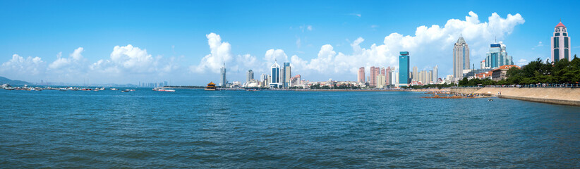 Fototapeta na wymiar Modern Urban Skyline in Qingdao, China