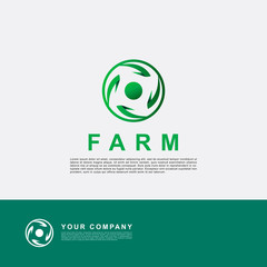 Green nature leaf logo vector illustration