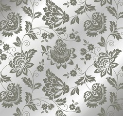 wedding card design, paisley floral pattern , India	