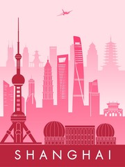 Obraz premium Shanghai city silhouette