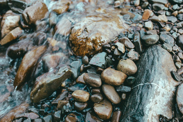 texture of stones and water