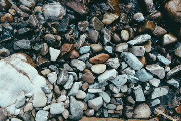 texture of stones and water