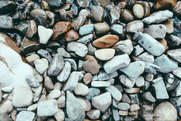 texture of stones and water