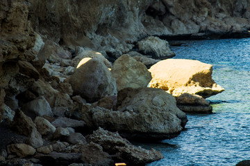 Rocky mountain scenery, Dolomites, Italy
