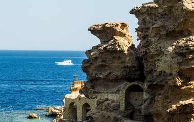 Rocky mountain scenery, Dolomites, Italy