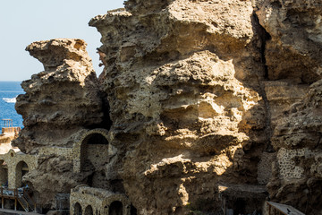 Rocky mountain scenery, Dolomites, Italy