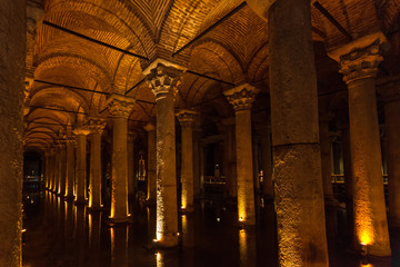 Basilica Cistern Interior, Istanbul, Turkey