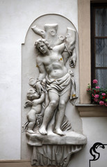 Fototapeta premium Saint Sebastian, Prague, House of the Golden Well