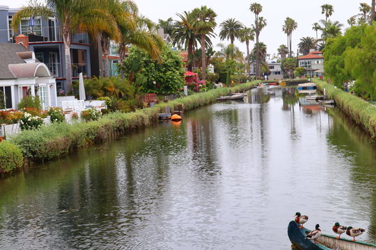 VENICE CANALS, the Historic District in the Venice Beach, California