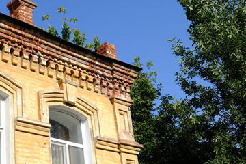 Details and elements of the facade of buildings