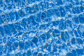 Background of the turquoise water in swimming pool