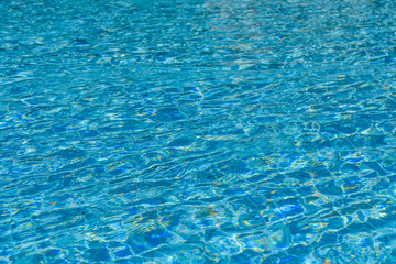 Background of the turquoise water in swimming pool