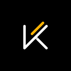 Letter K Line Creative Modern Icon Logo Design Template Element Vector Illustration