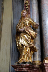 Obraz premium Saint Elizabeth on Sacred Heart of Jesus altar in Barmherzigenkirche church in Graz, Styria, Austria 