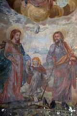 Holy Family, fresco in church of St. Leodegar in Lucerne, Switzerland