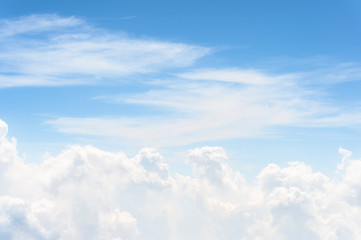 Blue sky and clouds background