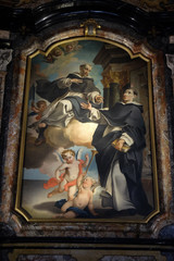 Altar of Saint Peter the martyr in the Cathedral of Saint Lawrence in Lugano, Switzerland