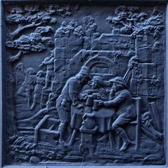 Trattoria sign on the Fishermen Island, one of the famous Borromeo Islands of Lake Maggiore, Italy