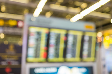 Blue of flight schedule board background