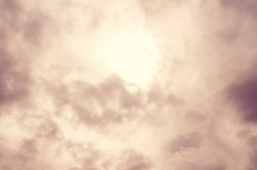 Retro cloud and sky background