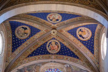 Obraz premium Fresco painting on the ceiling of the Cathedral of St Martin in Lucca, Italy