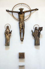 Virgin Mary with Saint John under the cross, church of St. John in Piflas, Germany 