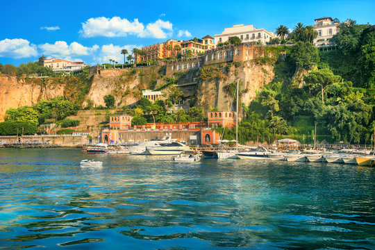 Harbour and port in Sorrento. Campania, Italy