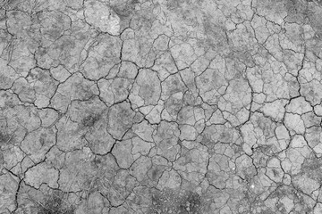 Dried soil close up shot in black and white, image for background.