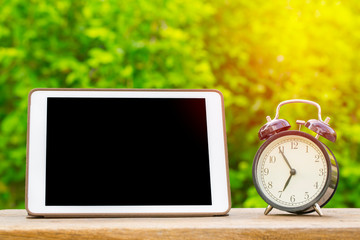 Blank digital tablet PC with alarm clock