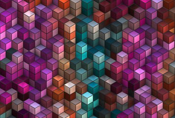 3d cubes and squares