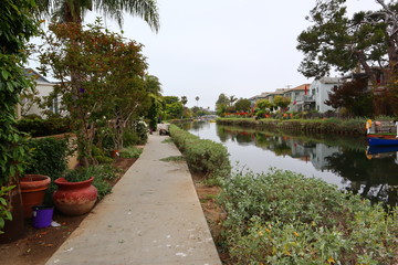 VENICE CANALS, the Historic District in the Venice Beach, California