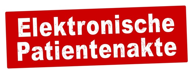 nlsb1111 NewLongStampBanner nlsb - german banner (deutsch) text: Elektronische Patientenakte. (ePA) Stempel - einfach / rot / Vorlage - 2komma6zu1 - new-version - xxl g8530