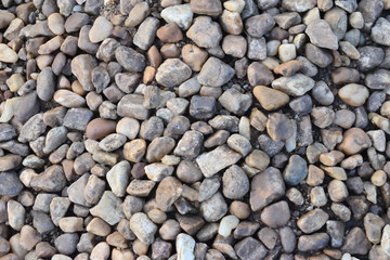 natural river stone or black and white stone on out door