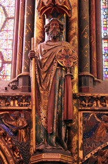 Fototapeta na wymiar Statue of the Apostle, La Sainte Chapelle in Paris, France