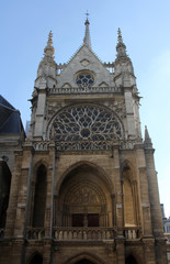 Fototapeta na wymiar La Sainte-Chapelle (The Holy Chapel) is a Gothic chapel on the Ile de la Cite in the heart of Paris, France