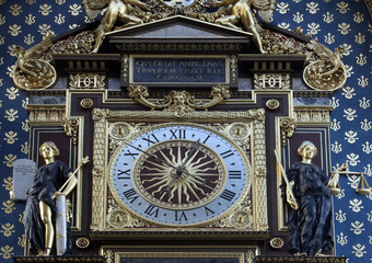 The clock tower (Tour de l'Horloge), La Conciergerie, Paris