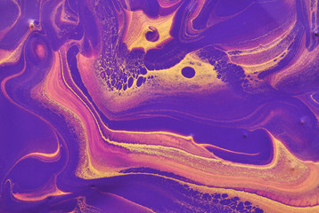 Purple marble abstract acrylic background. Marbling artwork texture. Liquid acrylic pattern