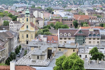 Fototapeta na wymiar Cityscape panorama Europe old architecture