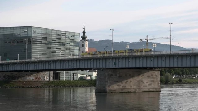 LINZ, AUSTRIA - AUGUST 17, 2019: The Ars Electronica Center or AEC is a center for electronic arts run by Ars Electronica located in Linz, Austria.