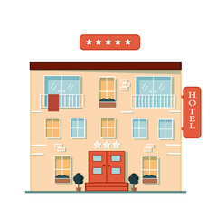 hotel. Vector illustration for hotel, travel, tourism, accommodation, vacation, hotel service, booking
